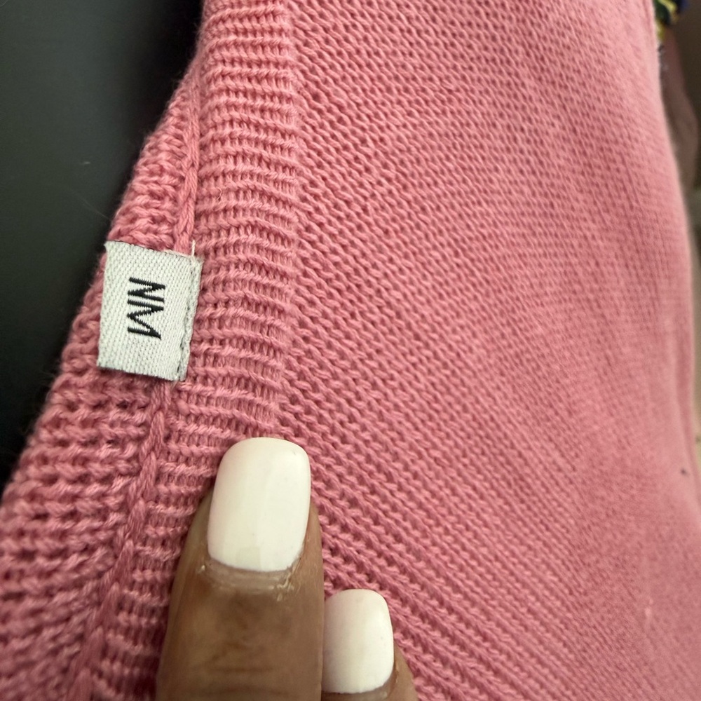 Elegant Long Sleeve Pink Dress Set with Green Accents - Picture 6 of 6